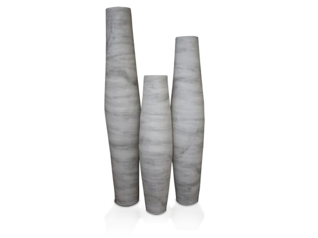 Drako Large Floor Jars, Grey