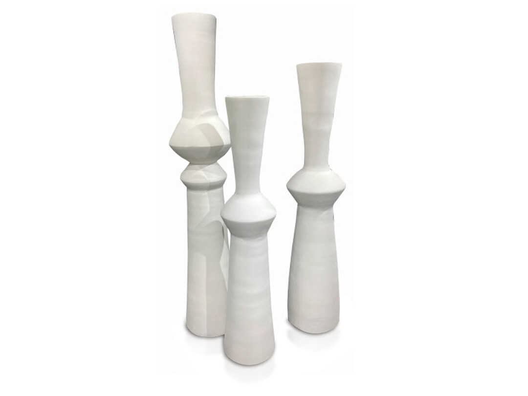 Turin Large Floor Jars, White