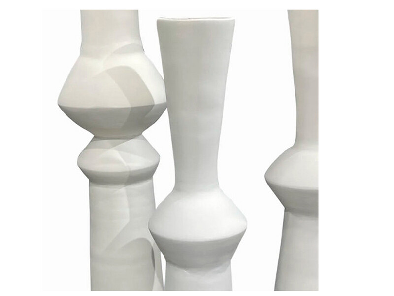 Turin Large Floor Jars, White