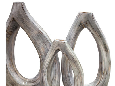 Torcida  Large Vases, Grey, Beige, Mix Earth Tones