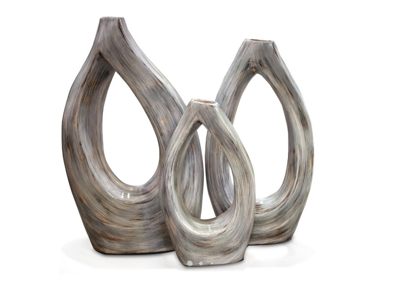 Torcida  Large Vases, Grey, Beige, Mix Earth Tones