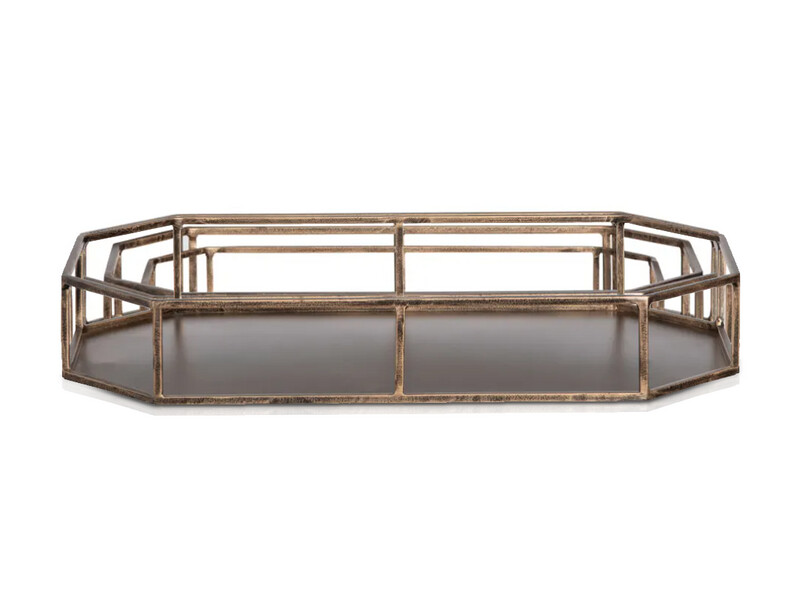 Bronzed Hue Metal Trays Set-3