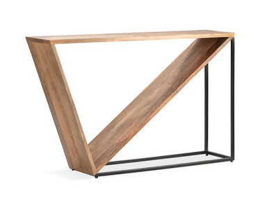 Mango Wood Console Table with Metal