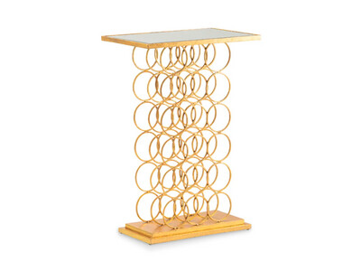 Wine Rack Console, Gold