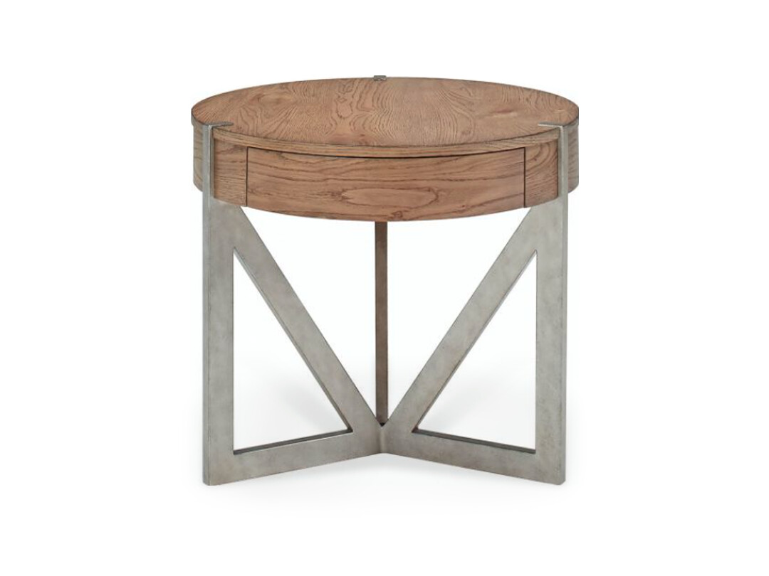 Passage Round End Table, Wood