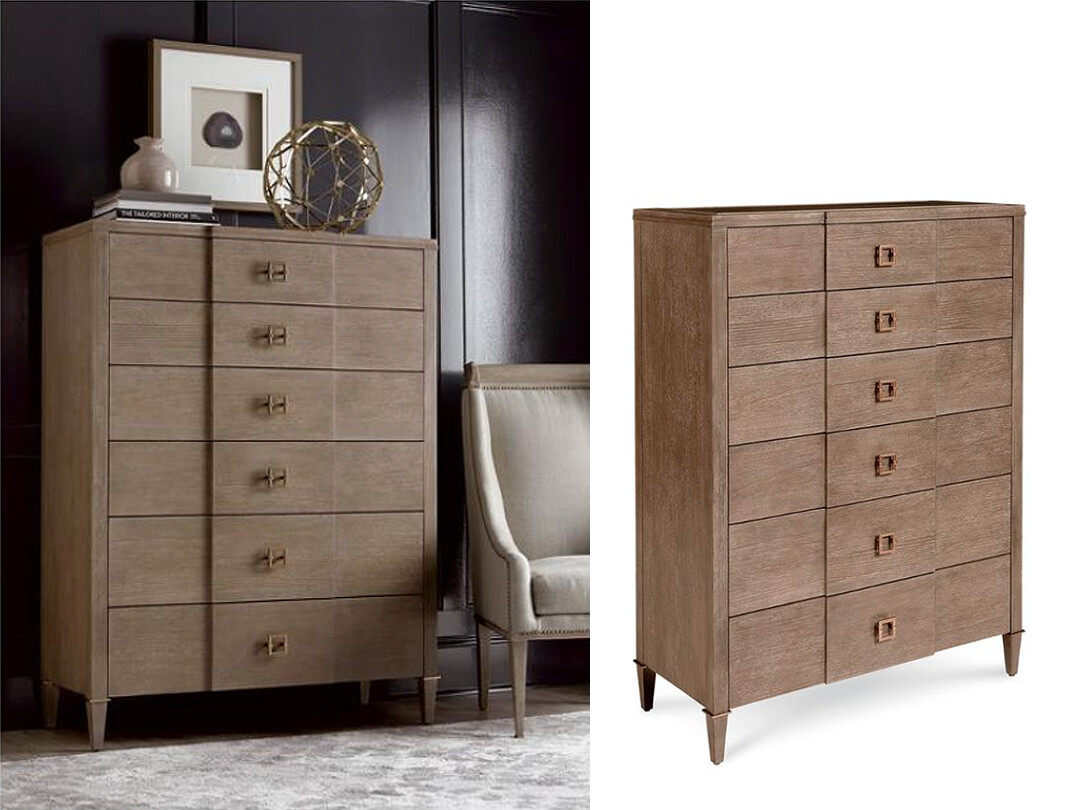 6-Drawer Modern Chest, Wood