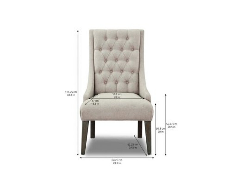 Tufted Host Chair, Off-White