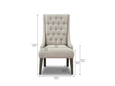 Tufted Host Chair, Off-White