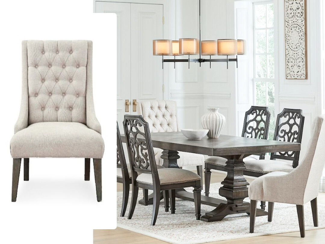 Tufted Host Chair, Off-White