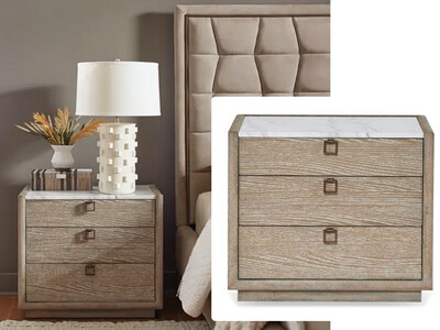White Oak 3-Drawer Nightstand White Oak 3-Drawer Nightstand