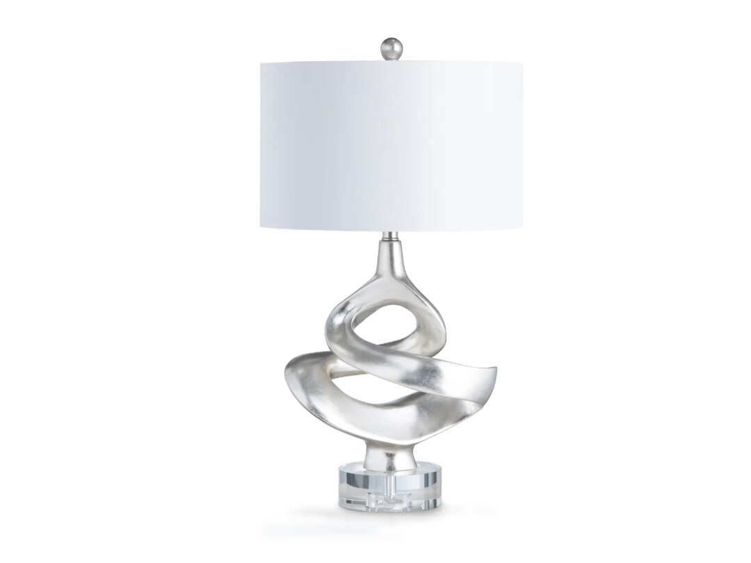 Sculptural Table Lamp, Silver