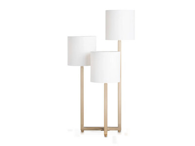 Triple Light Table Lamp, Brass