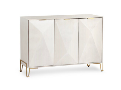 3 Doors Minimalistic White Cabinet