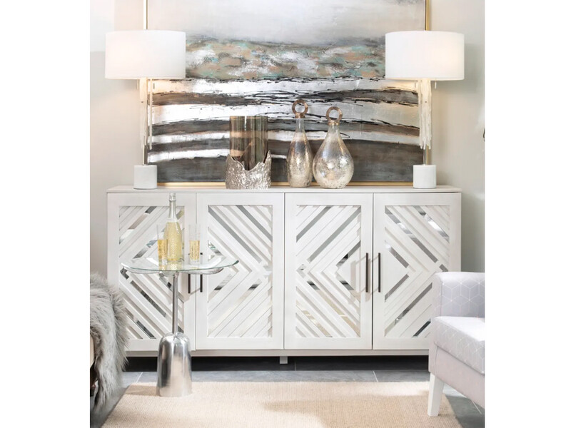 4 Door Sideboard/Cabinet, White