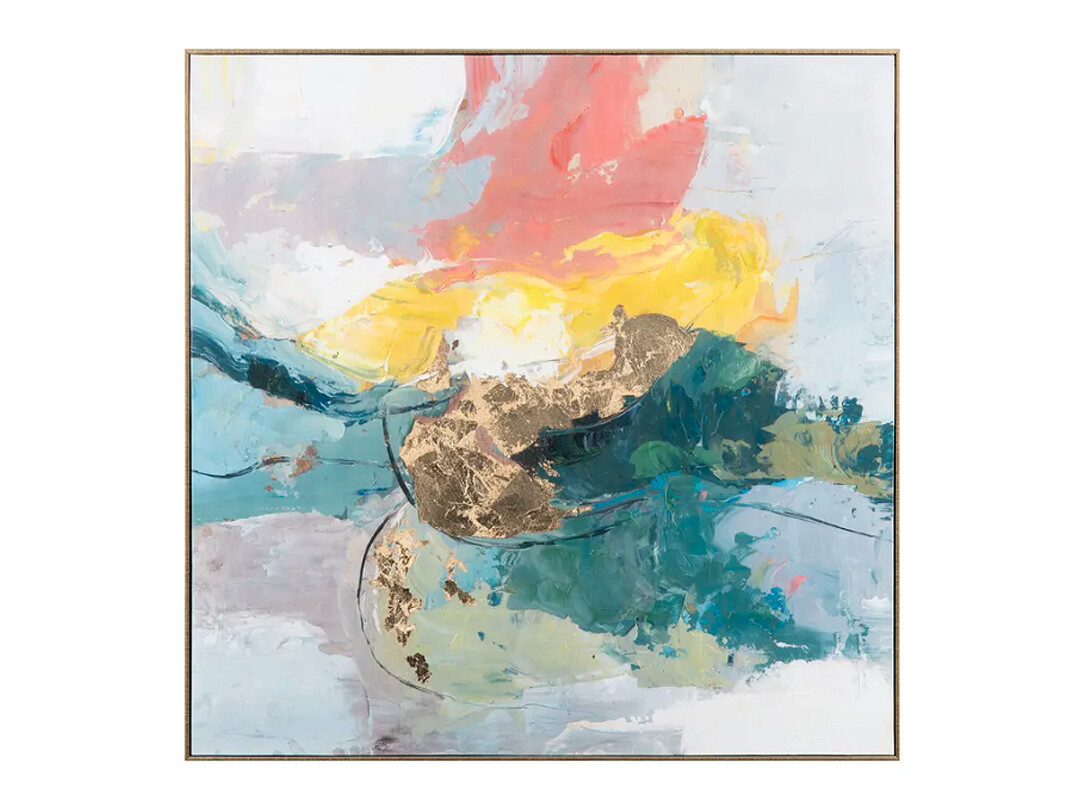 40&quot; x 40&quot; | Abstract Hand Finished Painting, Canvas, Multicolour