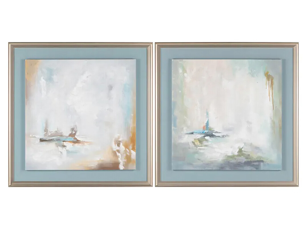 47.5" x 47.5" | Hand-Painted Canvas on Mat Board 47.5" x 47.5" | Hand-Painted Canvas on Mat Board