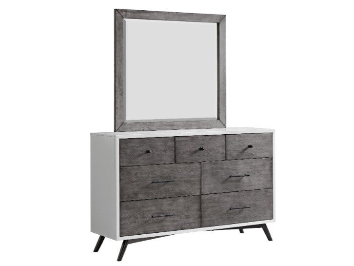Mid-Century Square Minimalistic Mirror