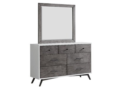 Mid-Century Square Minimalistic Mirror