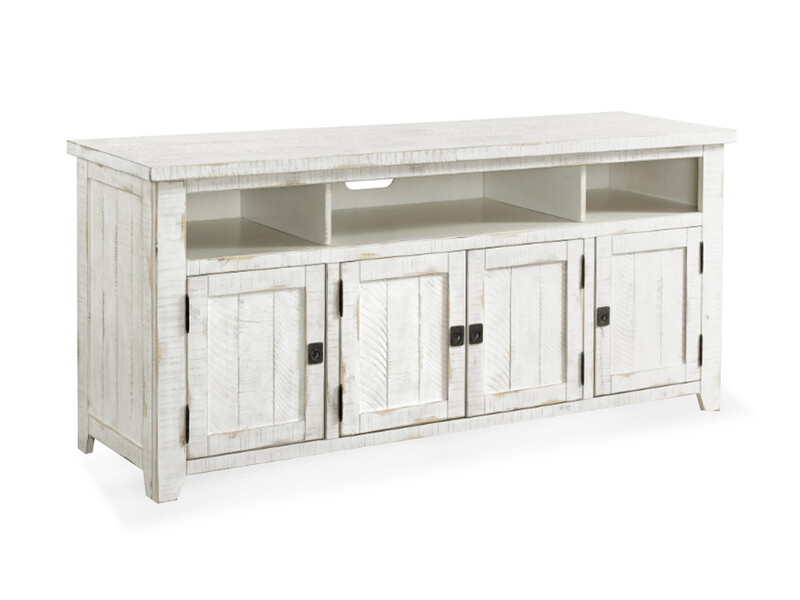 4 Door TV/Entertainment Stand/Console, White