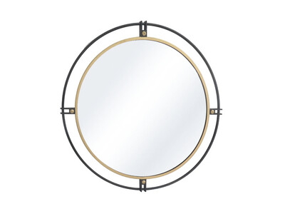 Metal Gilded Frame Round Mirror