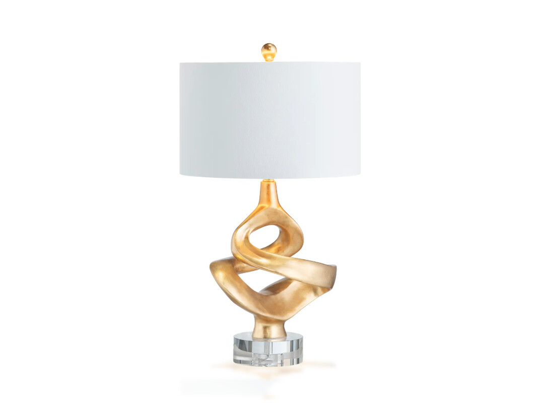 Freeform Gold Leaf Table Lamp