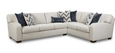 Left Side Facing Sectional, Cream
