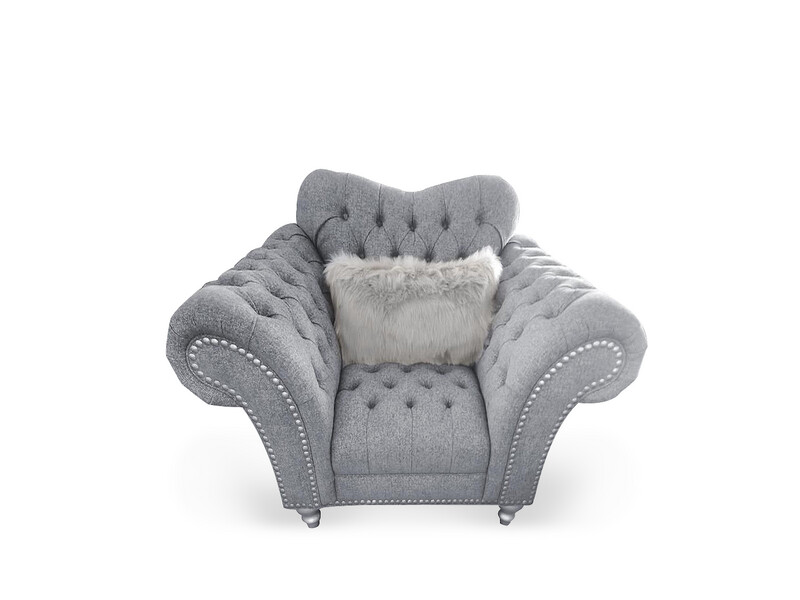 Eclectic Club Armchair, Grey