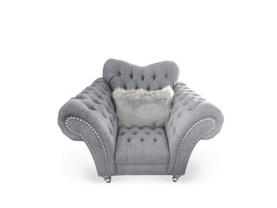 Eclectic Club Armchair, Grey