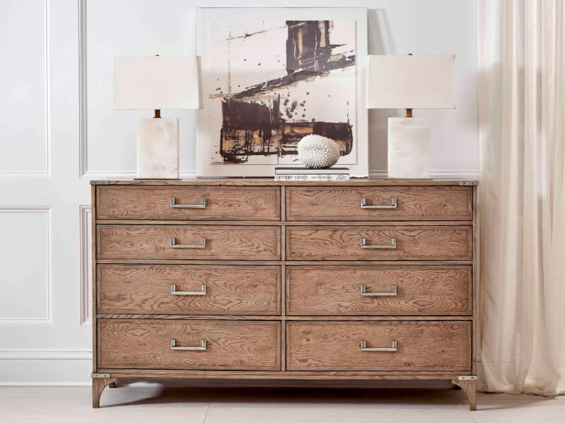 Natural Oak Dresser with Mirror