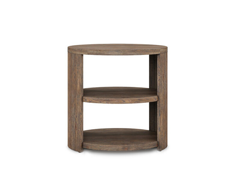 Round Wood End Table