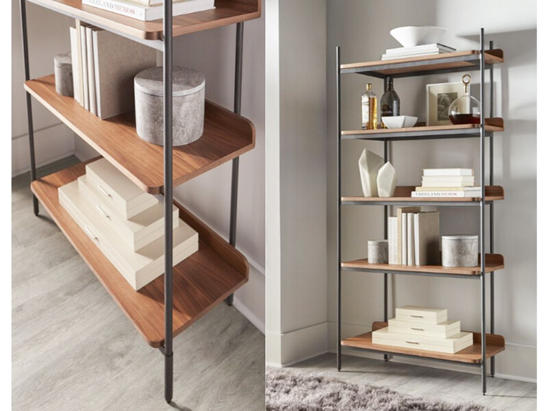 5-Wood Shelf Etagere