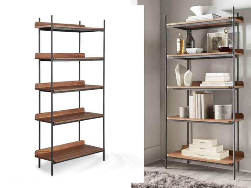 5-Wood Shelf Etagere