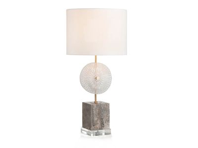 Crystal Table Lamp, Marble Base