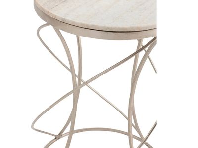Round Plated Modern Accent Table