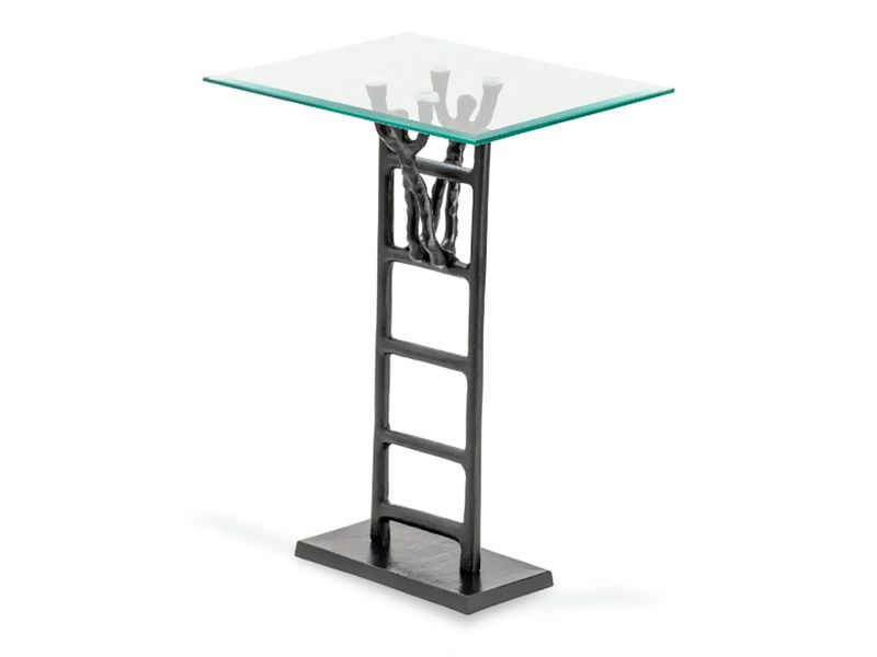 Helping Hands Glass Top Accent Table