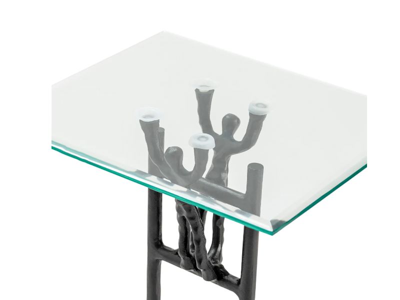 Helping Hands Glass Top Accent Table