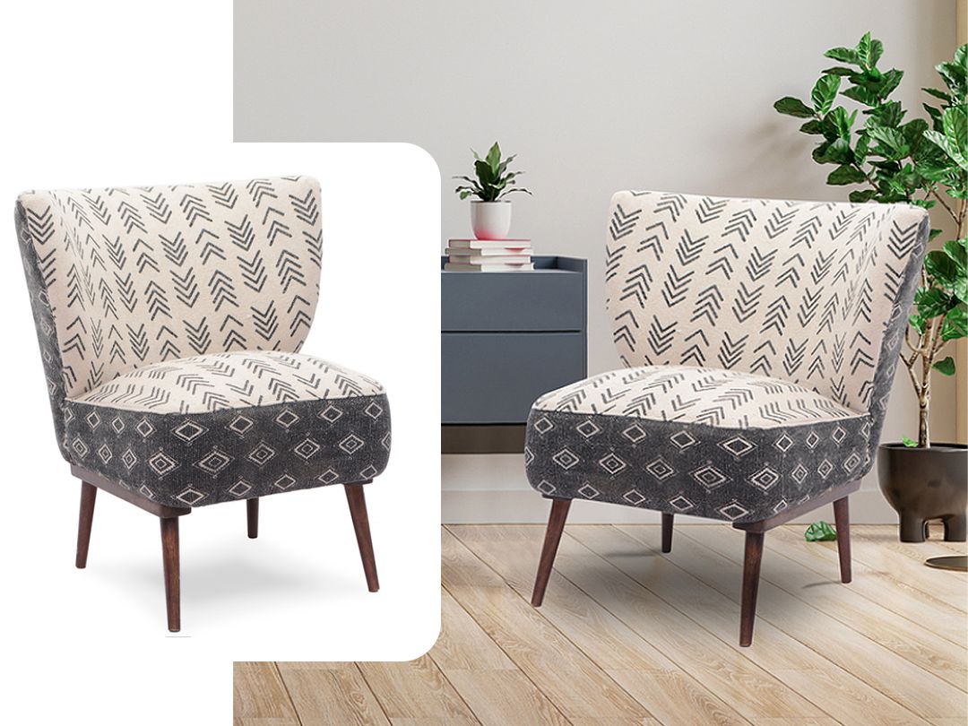 Black and White Accent Chair