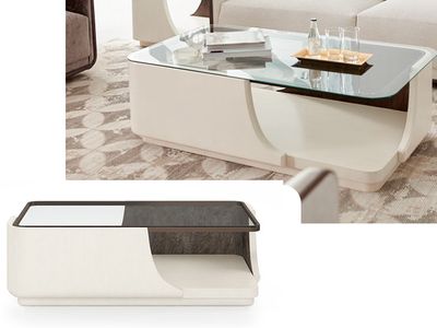 Modern Cocktail/Coffee Table, White Modern Cocktail/Coffee Table, White