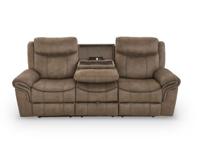 3-piece USB Mocha Reclining Living Room Set
