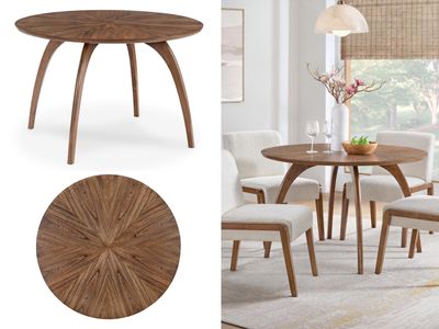 Starburst Mid-Century Wooden Modern Dining  Table