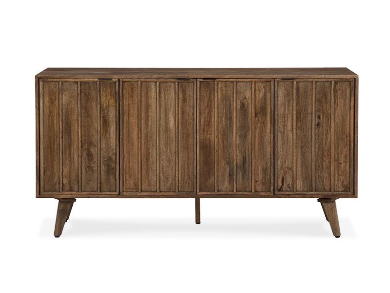 4 Door, Mid-Century Wooden Modern TV/Entertainment Stand