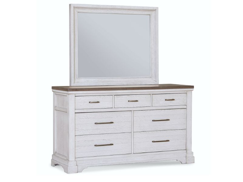 Hicor Dresser w/Mirror, White