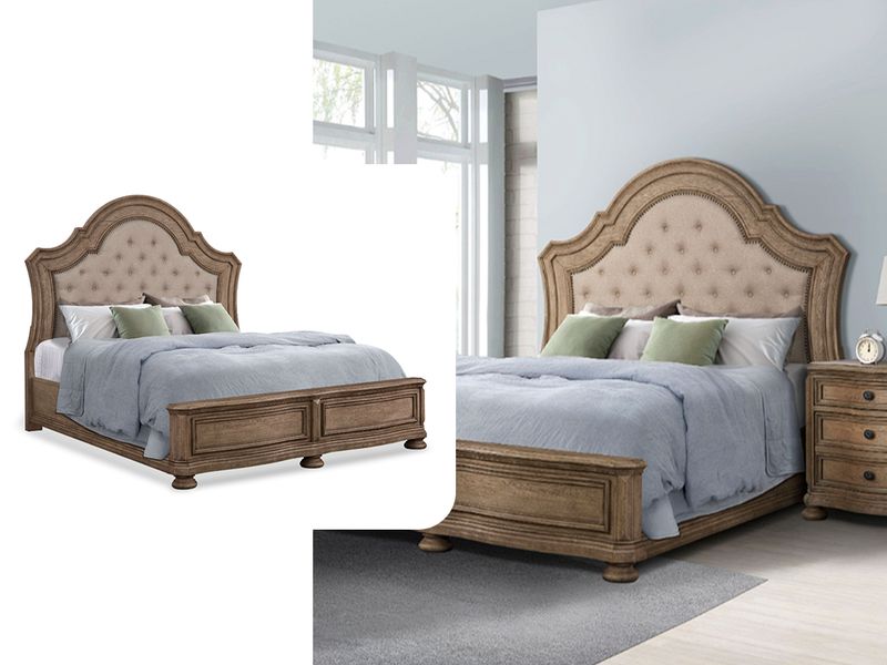 Arch King Upholstered Bed