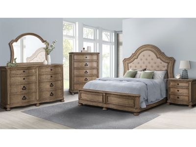 Arch King Upholstered Bed