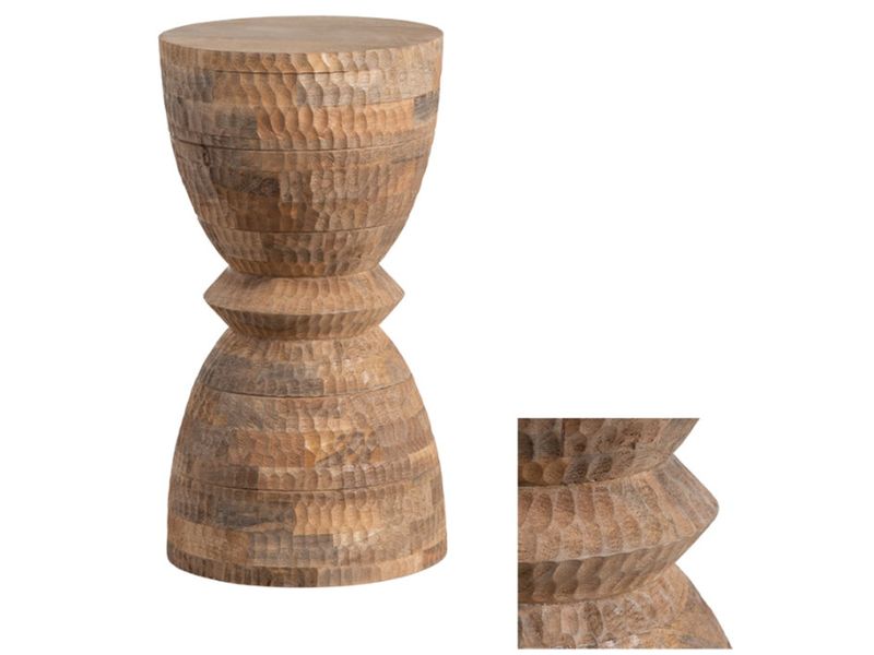 Pedestal Accent Table, Mango Wood