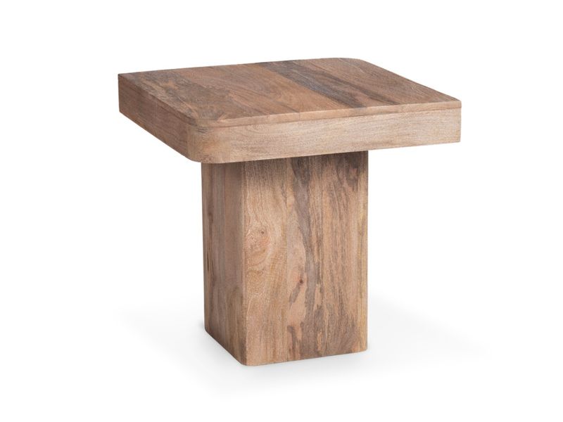 Natural Wood End Table