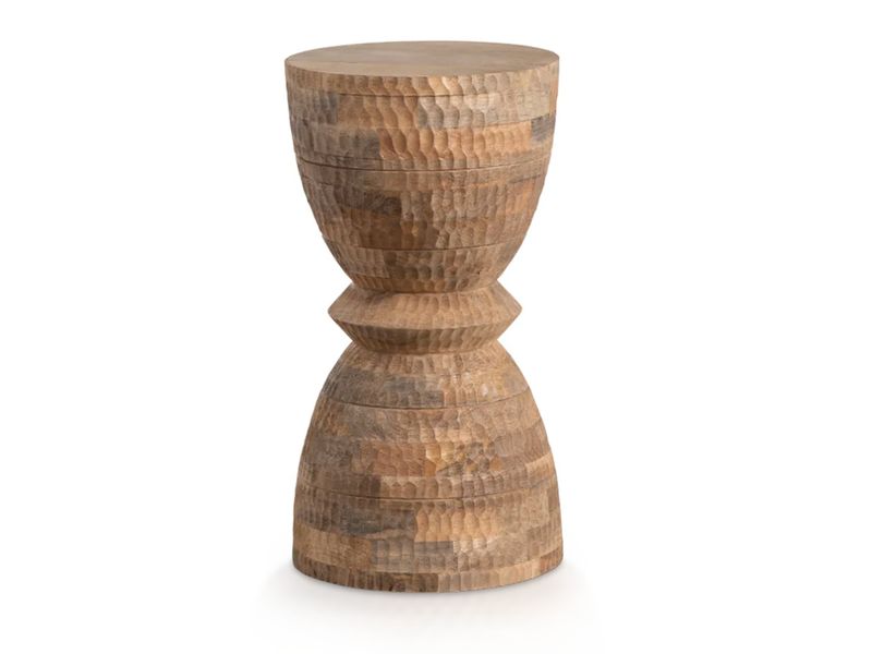 Pedestal Accent Table, Mango Wood
