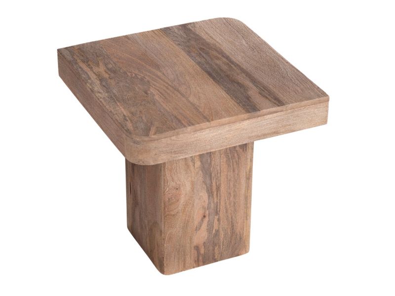 Natural Wood End Table