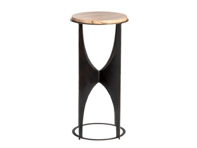 H Shaped Circular Accent Table