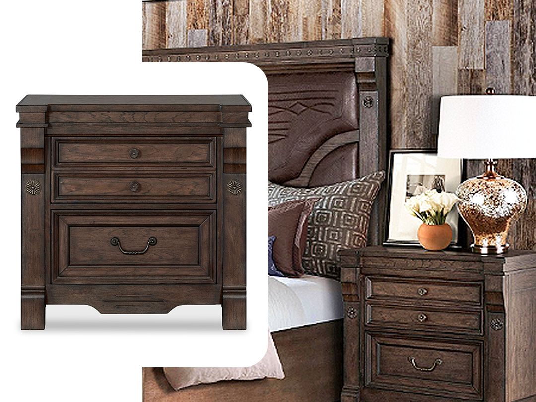 Grand Distressed 2-drawer Nightstand, Wood